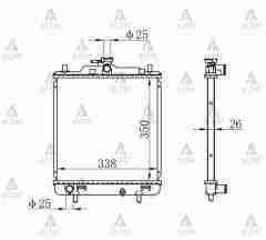 Radyatör Su Carry  98-01 1.3 26Mm (Mt) 1770078A00