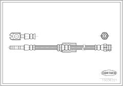 Fren Hortumu Ön 633mm Pas5 2005-10 - 3C0611701H