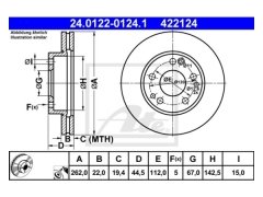 Fren Diski W201 Ön Havalı 2.3>2.6 - 24012201241