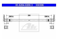 Fren Hortumu E30 E34 Arka (222mm) - 83620402003