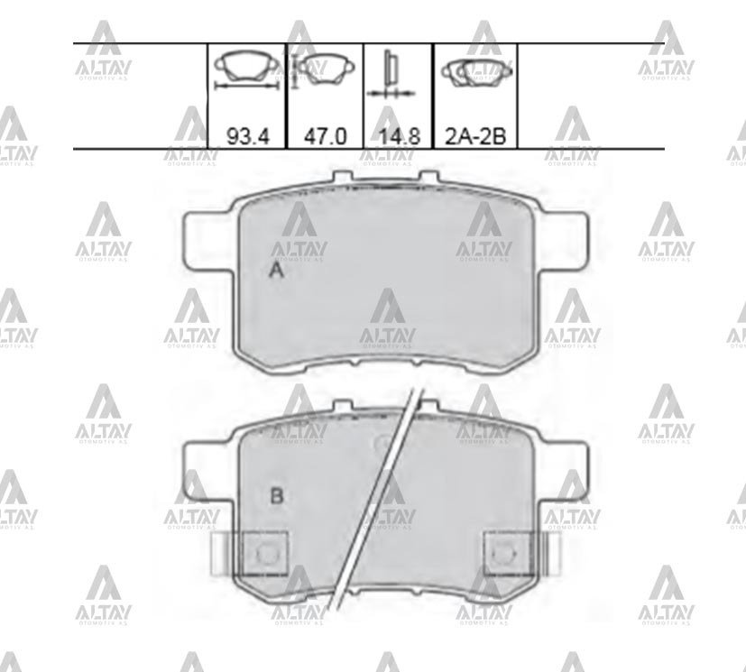 Fren Balata Accord 08-15 Disk Arka 43022Ta0A00