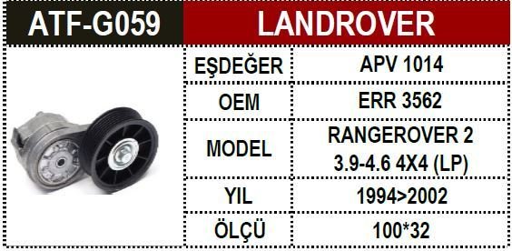 Gergi Kütüğü-Err6439/Landrover Range Rover Iı-Dısc Err3562 Err6439