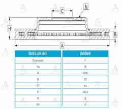 Fren Diski Corolla 06-13 Benzinli / Aurıs 07-13 / Ön Havalı 275-5 4351212670