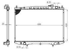 SU RADYATORU D22 97-02     450x710x26 21410-2S710