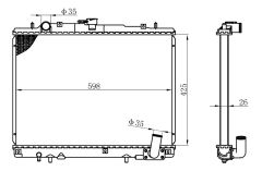 SU RADYATORU L200 4x4 99-05     425x598x26 MR281023
