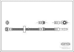 Fren Hortumu Ön 543mm A2 2002-05 - 8Z0611707C