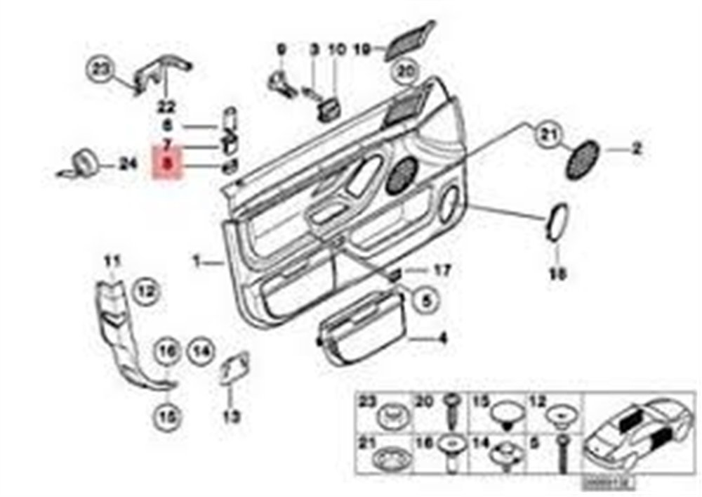 KLİPS KAPI BUTONU BMW 51218169737