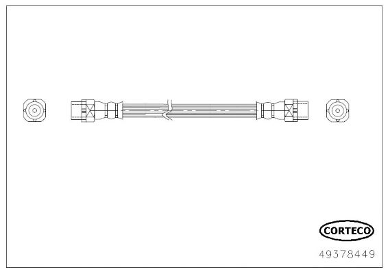 Fren Hortumu Arka Sol 230mm E70/71/F15/16  - 34326853745