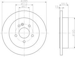 Fren Aynası Arka 163 1998-00 - A1634230112