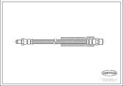 Fren Hortumu Arka 303mm E60/65  - 34321159890