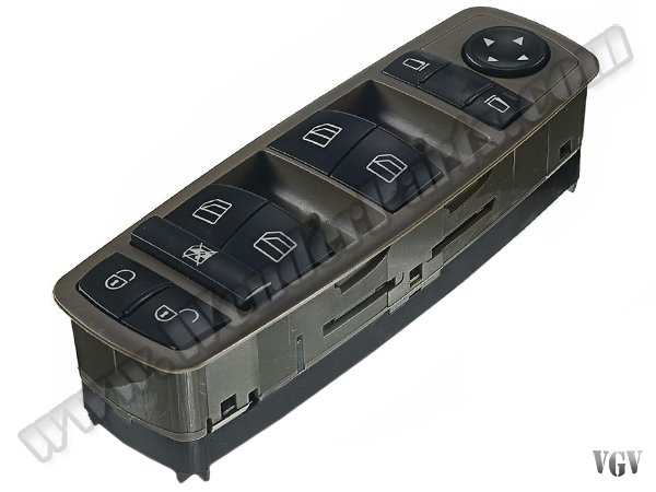 Cam Düğmesi W169 W245 Ön Sol; Kahve - 1698206610BR