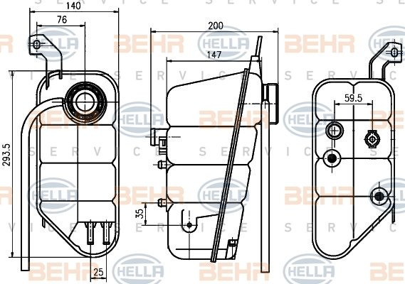 M.Benz  W220 Radyatör Su Deposu 2205000049