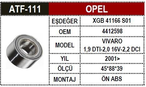 Opel Porya Bilya Ön Vivaro Abs Li 4421648 7701208427