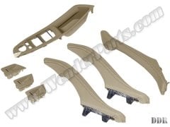 Kapı Tutamak Seti F10+LCI Ön&Arka; (Krema) Deri Kaplamalı 51417225879L7