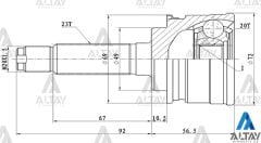 Aks Kafası Dış Swıft 97-02 Macar / 23X49X20