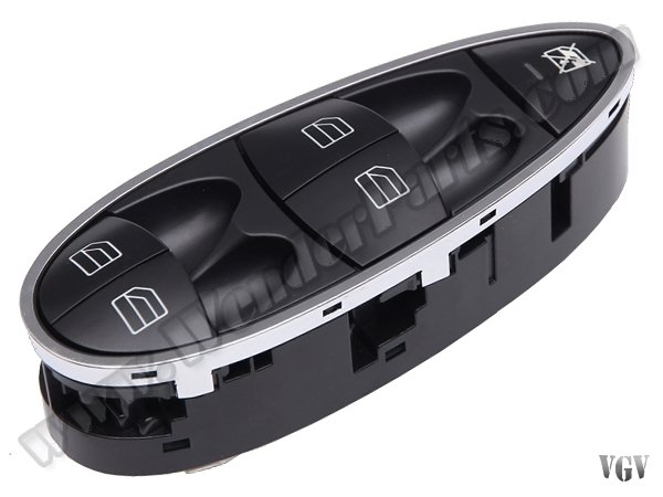 Cam Düğmesi W211 Ön Sol; Krom Çerçeveli -Avg/Elg- - 2118213679