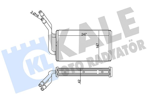 RADYATÖR KALORİFER TRANSIT TURBO 96-99 V184 01=>