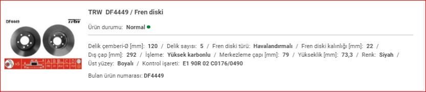 BMW E87-90 ÖN DİSK TAKIM 34116854997