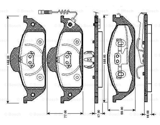 Fren Balatası Mercedes 163 Ön 1998-00 - A1634201220