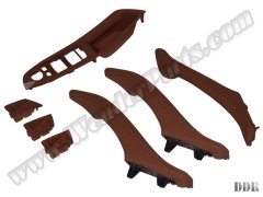 Kapı Tutamak Seti F10+LCI Ön&Arka; (Kahve-Kırmızı) Deri Kaplamalı - 51417261833L7