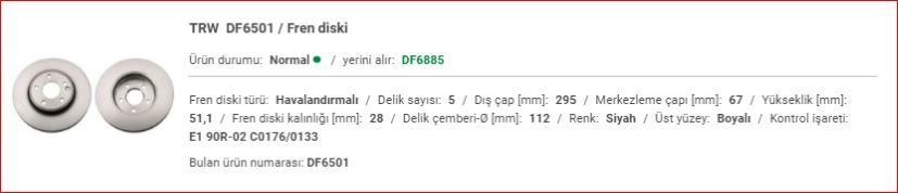 M.BENZ W117-156-176-246 ÖN FREN AYNASI TAKIM A2464210112