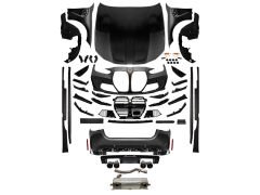 Komple Gövde Kiti G22 2B2-OrtadanÇıkış, Mrşp-li, Panj-lu, Egz.Uçlu, Kaput/Çamurluk -///M4 (G82) STYLE- 2019-21