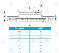 Fren Diski I-20 11-14 1.2 / Ön Havalı 256-4 517121J500