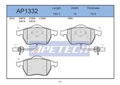 Vw A4 A6 Passat 98-05 Fren Balatası Ön 4B0698151M 20676 21938 21939 23018 23019 4B0615116 4
