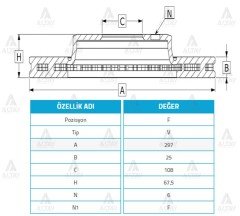 Fren Diski Hılux 06-19 Pıckup 4X4 / Ön Havalı 297-6 435120K060