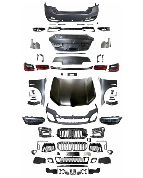 Komple Gövde Kiti F01/F02 [DONUSUM => G11/G12-LCI] 1B2-Çıkış, Panj-lu, Egz.Uçlu, Kaput/Çamurluk/Bagaj Kap., Far/Stop -///M-Sport-