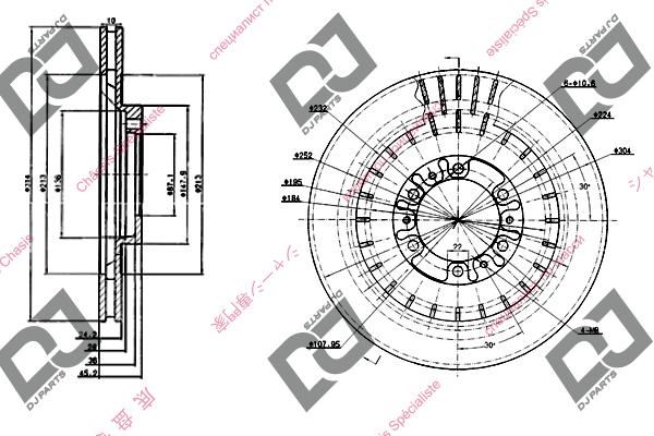 FREN DISKI ON L200 4x4 K74 99-06  / PAJERO 90-   314mm MB699716 -  -  -  -
