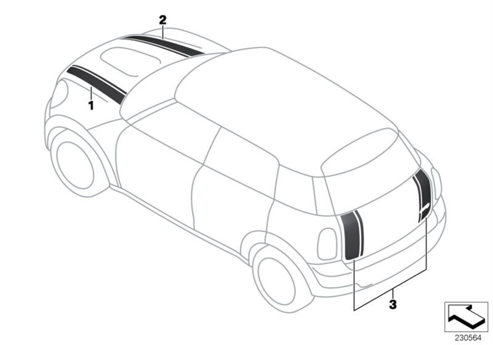 KAPUT ŞERİDİ MİNİ/R60/BEYAZ MINI COOPER 51149807177