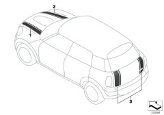 KAPUT ŞERİDİ MİNİ/R60/BEYAZ MINI COOPER 51149807177