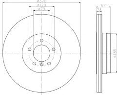 Fren Aynası Arka 760 E65 2001-08 - 34211166131