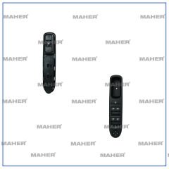 DÜĞME CAM AÇMA 307 02=>  AYNA AYAR DÜĞMELİ (DÖRTLÜ)  SOL
