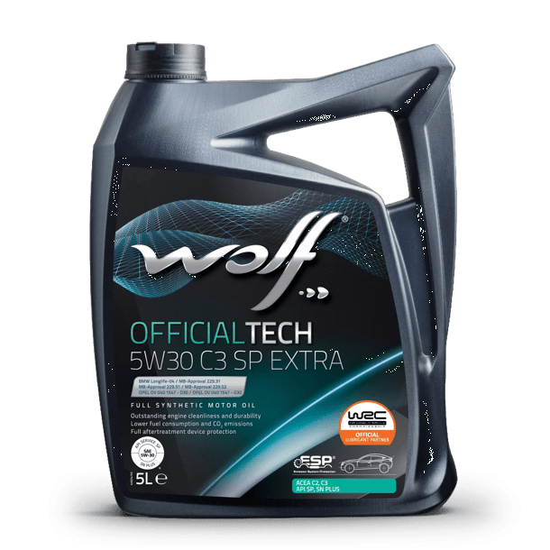 WOLF TAM SENTETIK PARTIKÜLLÜ MOTOR YAĞI OFFICIALTECH 5W30 C3 SP EXTRA 5L