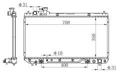 SU RADYATORU RAV4 2.0 94-00     BENZINLI  -  OTOMATIK  -  350x708x16 16400-7A480