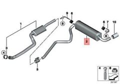 SUSTURUCU ARKA F20 BMW 18307646032