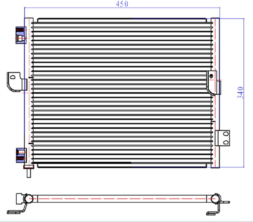 KLIMA RADYATORU ATOS 97-05     445x345x16 97606-02000
