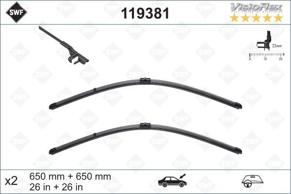 Vw Touareg Cayenne Db W211 Silecek 65+65 7L6955425A 119381 3397005156 7L0998002 7L6955425A