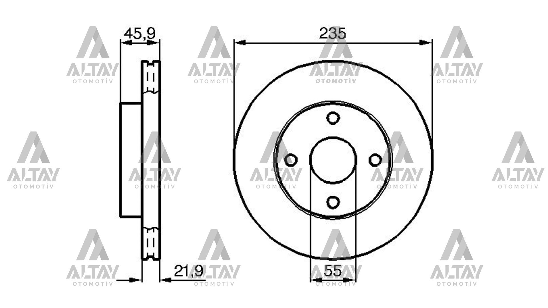 FREN DİSKİ 323  95-98 / FAMILIA 1.5 ÖN HAVALI 235-4