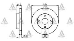 FREN DİSKİ 323  95-98 / FAMILIA 1.5 ÖN HAVALI 235-4
