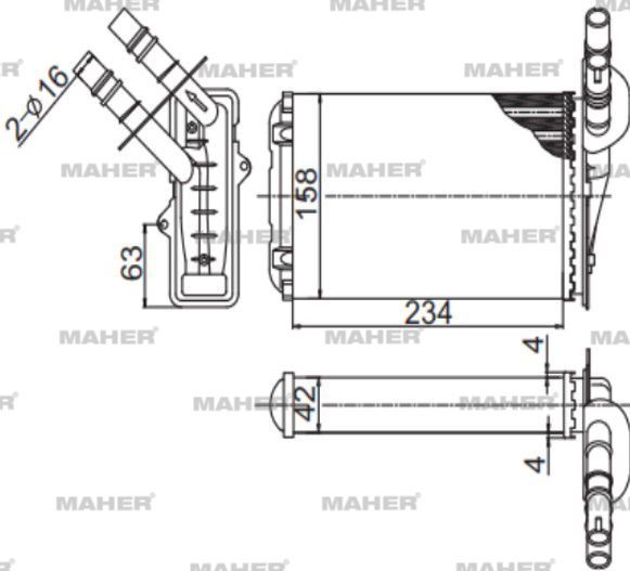 RADYATÖR KALORİFER CLIO II  98-05 / SYMBOL II 08-12 / SYMBOL I 98-08 THALIA MEKANİK