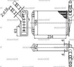 RADYATÖR KALORİFER CLIO II  98-05 / SYMBOL II 08-12 / SYMBOL I 98-08 THALIA MEKANİK