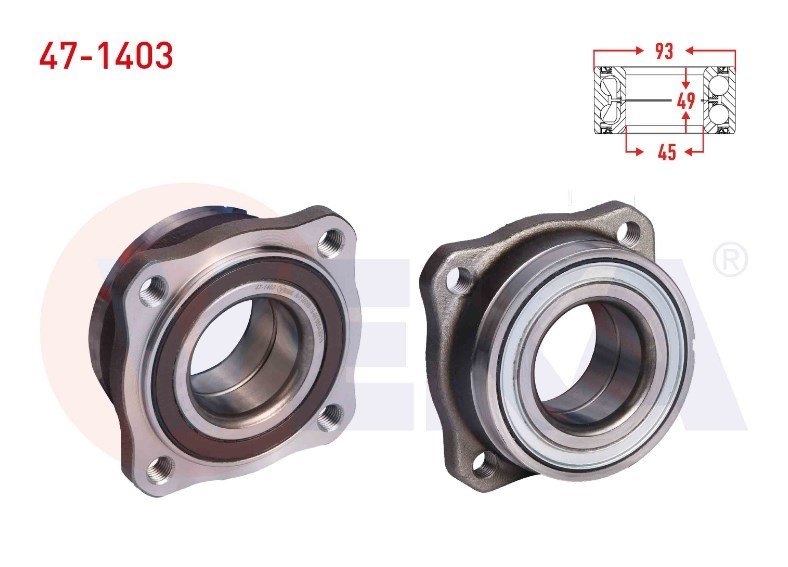 Arka Tekerlek Rulman Kıtı Sol-Sag Abslı Bmw 5 Serısı (F10) 520 İ 4 Bıjon 49X93X45 2010- 33416775021 713649500 33406850159 33406850156
