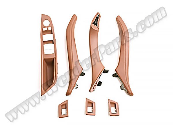 Kapı Tutamak Seti F10+LCI Ön&Arka; (Şampanya) Deri Kaplamalı 51417225875R7