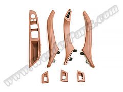 Kapı Tutamak Seti F10+LCI Ön&Arka; (Şampanya) Deri Kaplamalı 51417225875R7