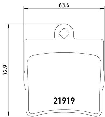 Fren Balatası Arka Tek Pimli 210  - A0024207420