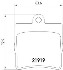 Fren Balatası Arka Tek Pimli 210  - A0024207420
