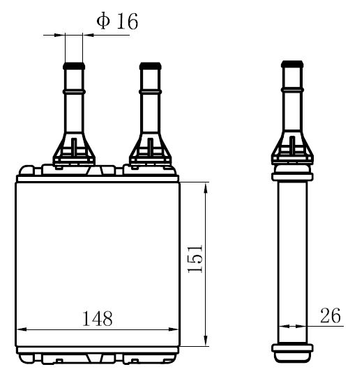 KALORIFER RADYATORU D22     151x147x26